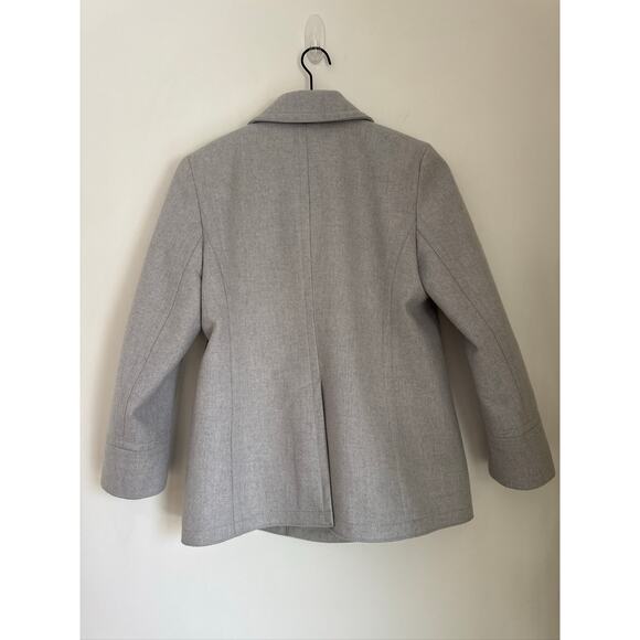 J.Crew Nello Gori Wool & Cashmere Double Breasted Peacoat - Light Gray - 10P - Picture 5 of 7
